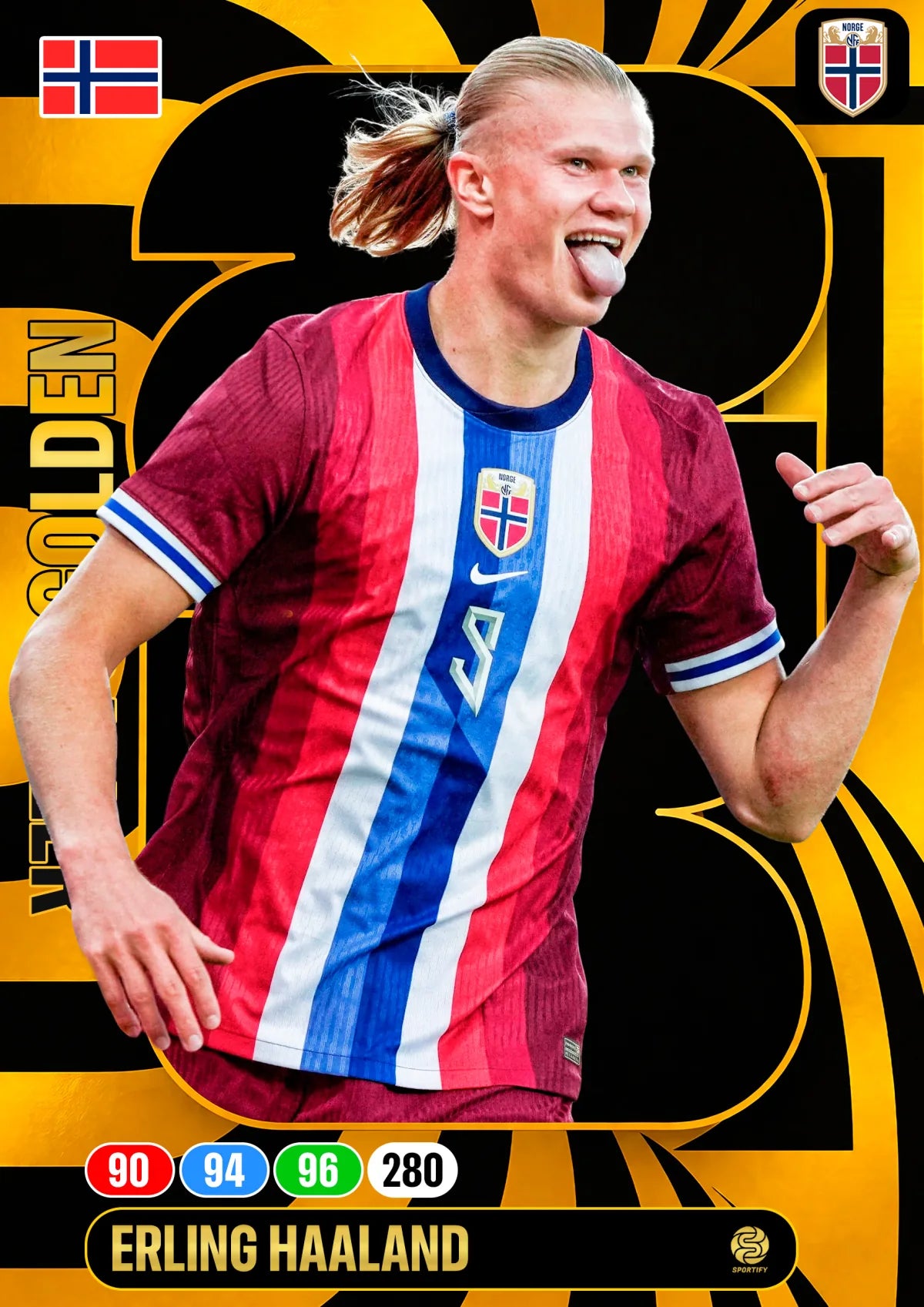 Erling Haaland Golden Baller Football Card