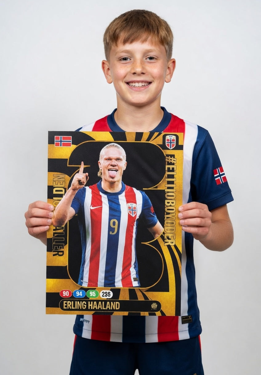Erling Haaland Golden Baller Football Card