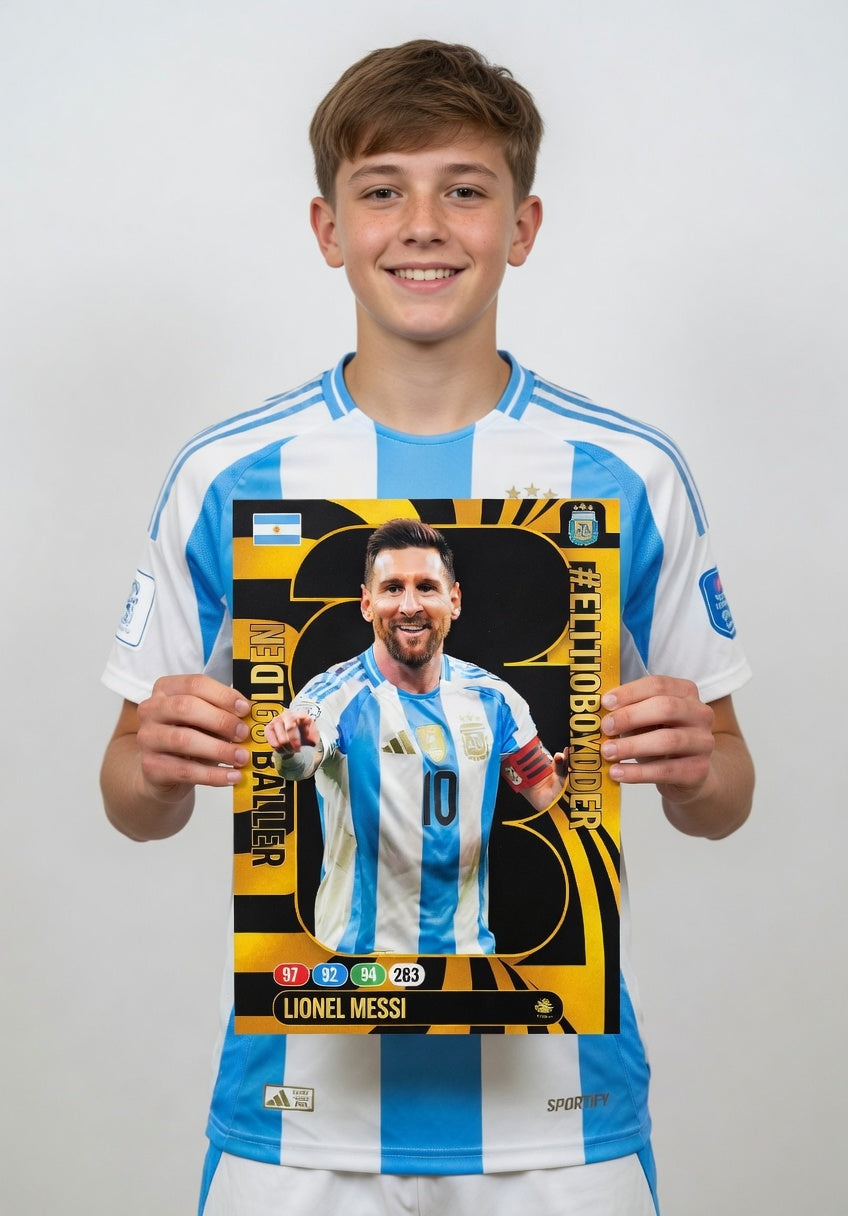 Lionel Messi Golden Baller Football Card
