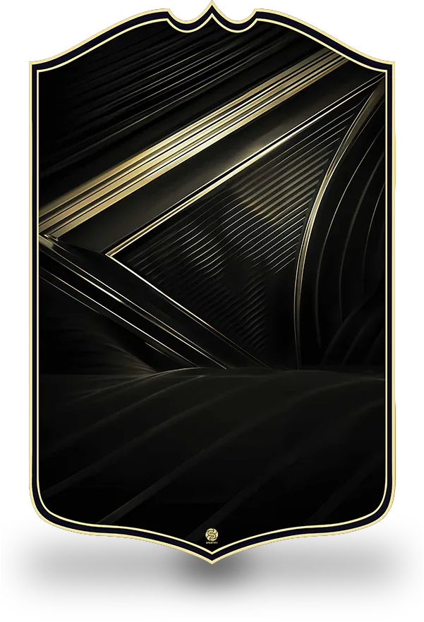 SPORTIFY CARDS
FC26 Team of the Week personalised FIFA card template featuring a sleek black and gold design with sharp diagonal metallic streaks and a dark polished finish. Create your own custom TOTW football card with your photo, name and stats in this weekly elite FC26 edition. Printed on premium PVC with a high-resolution finish. UK and worldwide shipping. Starting from £17.99.