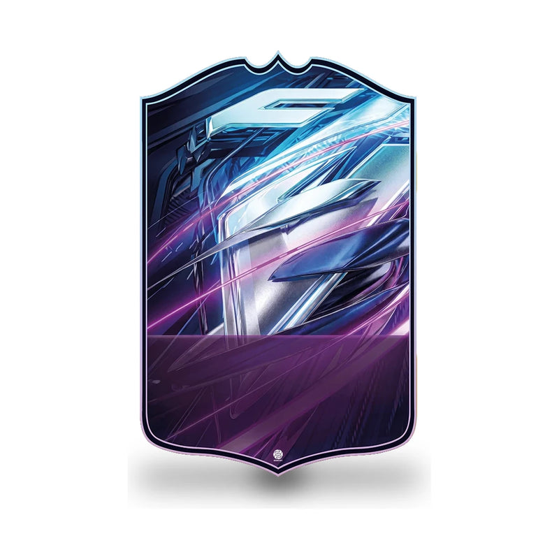 SPORTIFY CARDS
FC27 Heroes personalised FIFA card featuring a vibrant blue and purple design with chrome light streaks. Create your own custom Heroes football card with your photo, name and stats in the new FC27 edition. Printed on premium PVC with a high-resolution finish. The perfect personalised football gift. UK and worldwide shipping. Starting from £13.99.